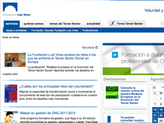 captura de pantalla de Portal de servicios de la Fundación Luis Vives