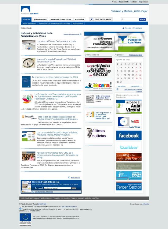 imagen de P�gina web de la Fundaci�n Luis Vives
